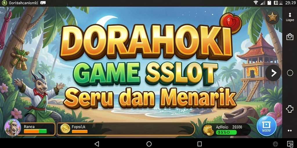 Tampilan gameplay menarik dalam DORAHOKI yang penuh warna.