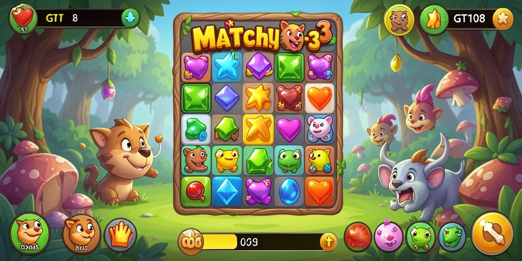 Tampilan gameplay seru dan berwarna dari GT108.