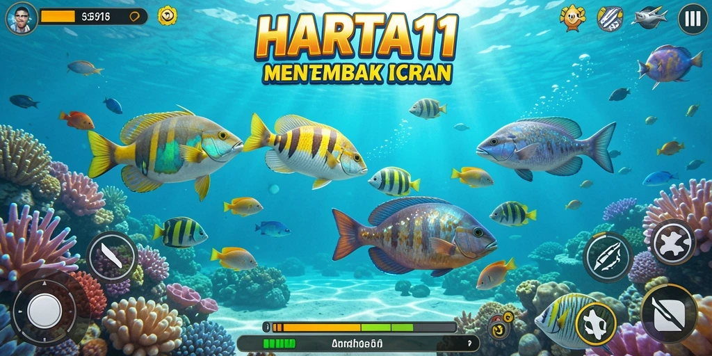 Tampilan seru saat menangkap ikan di HARTA11.