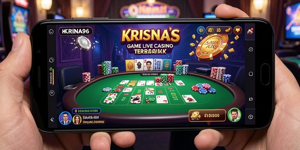 Screenshot gameplay Live Casino KRISNA96 yang mendebarkan.