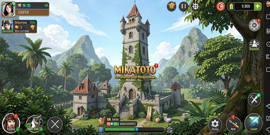 Tampilan gameplay MIKATOTO dalam aksi Tower Defense yang seru.