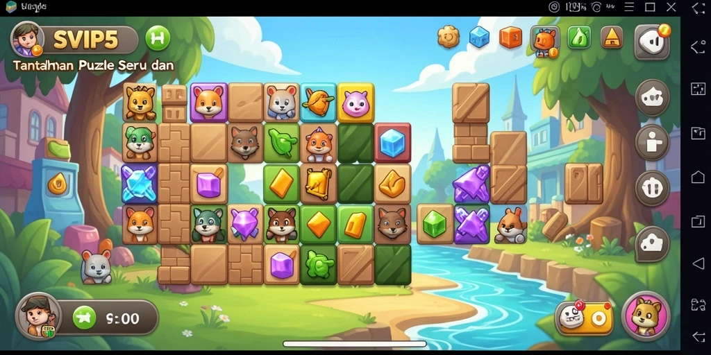 Gameplay SVIP5 menampilkan tantangan puzzle yang seru dan menarik.